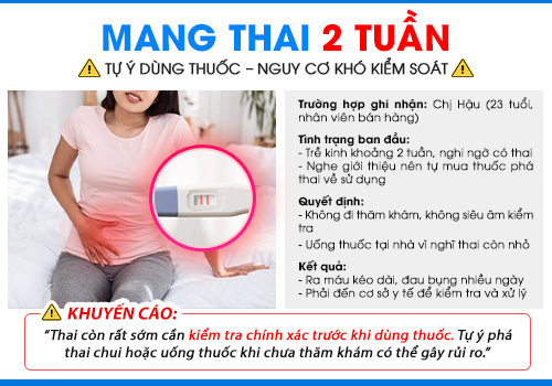 Phá thai 2 tuần bằng thuốc được không?