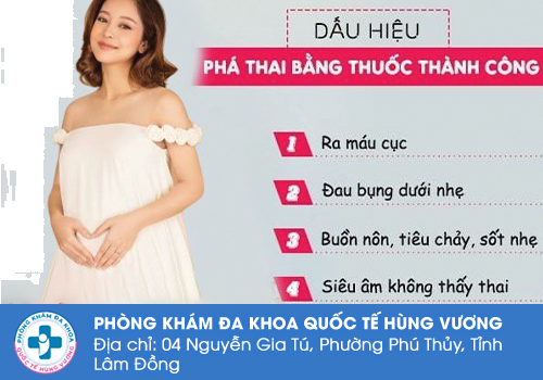 Các dấu hiệu sau khi phá thai bằng thuốc thành công