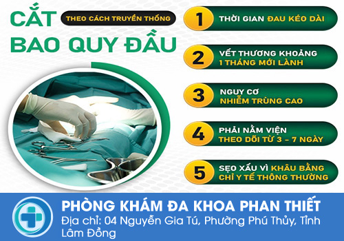 Phương pháp cắt bao quy đầu truyền thống